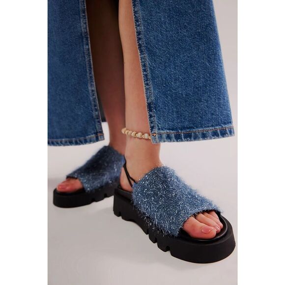 New Free People E8 by Miista Noreen Sandals Blue Size 38